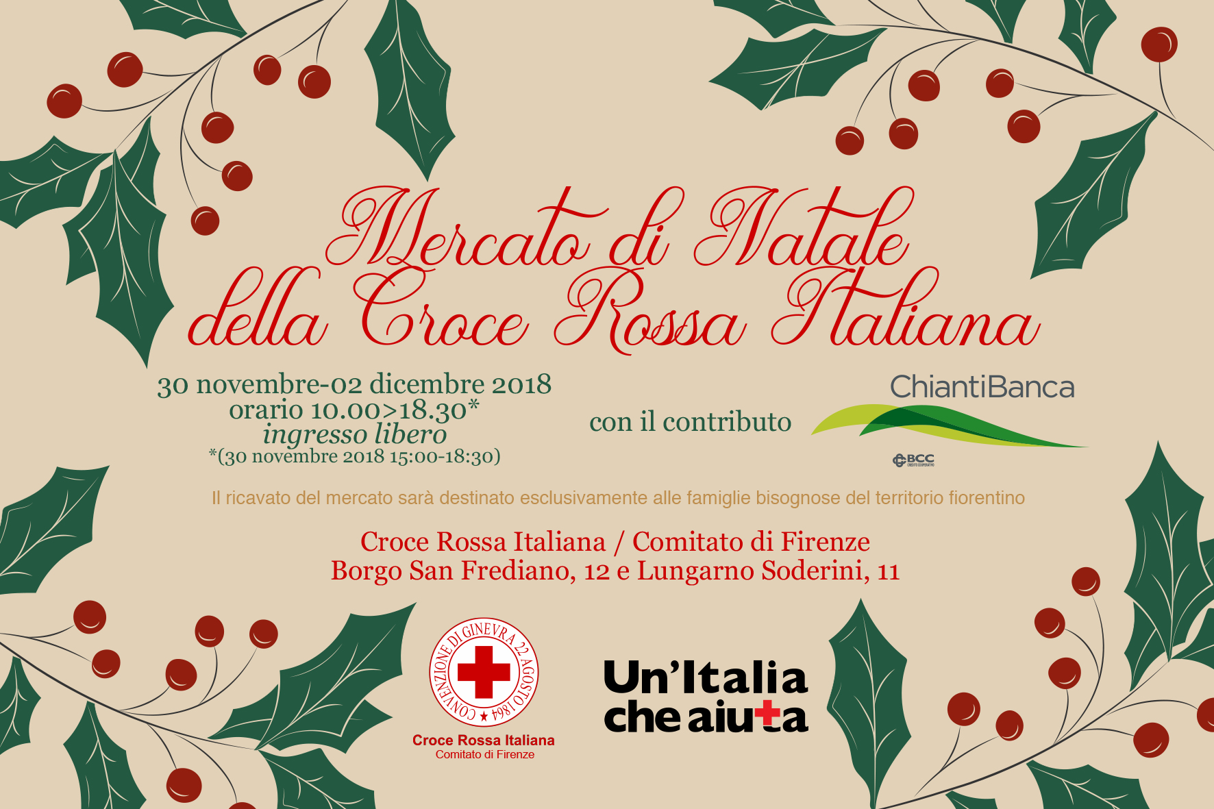 Firenze: Mercato di Natale della Croce Rossa 2018
