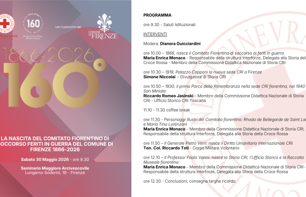 Convegno “La nascita del Comitato fiorentino di soccorso ai feriti in guerra del Comune di Firenze” 1866/2026
