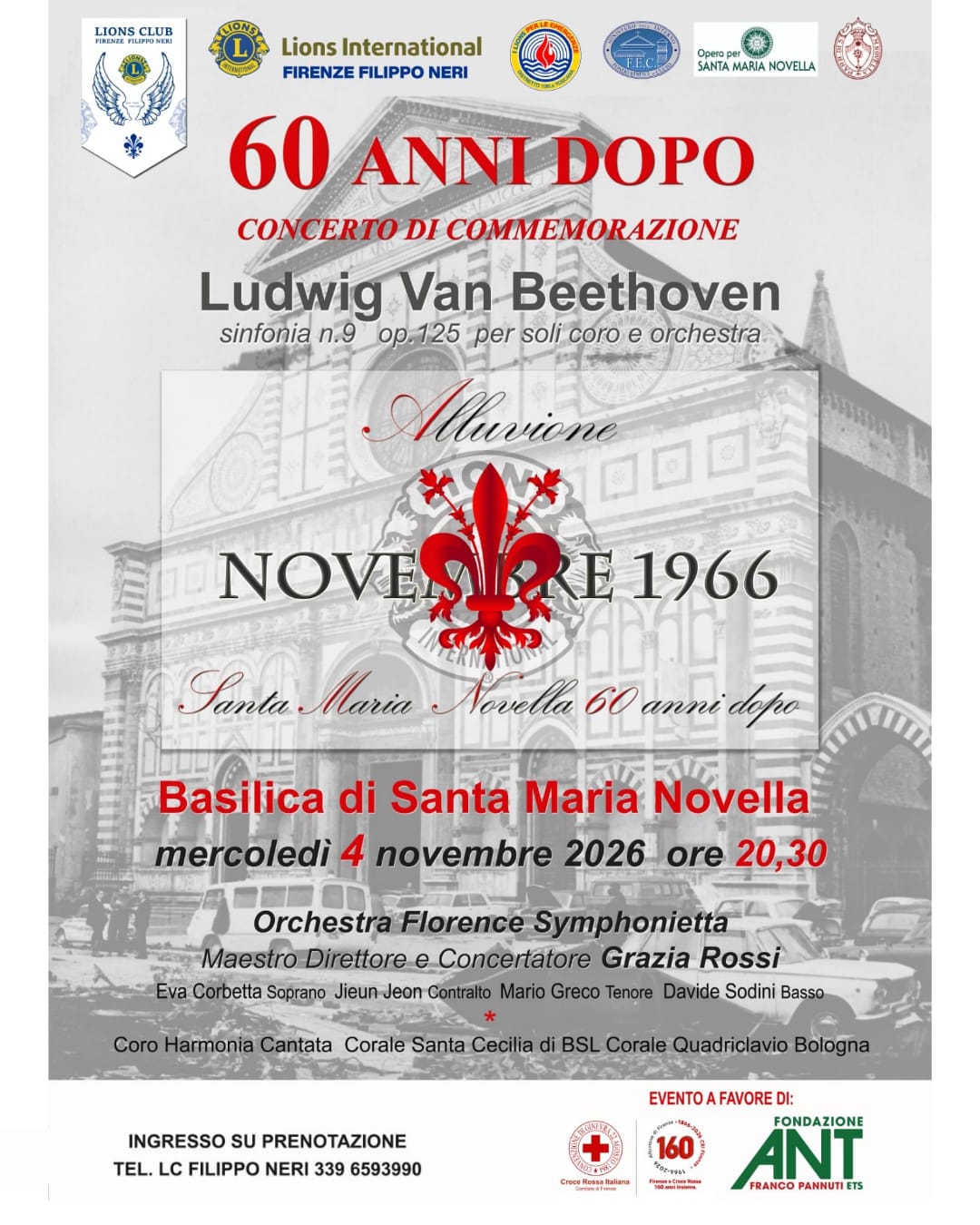 Concerto del Lions Club Firenze Filippo Neri a favore di CRI Firenze